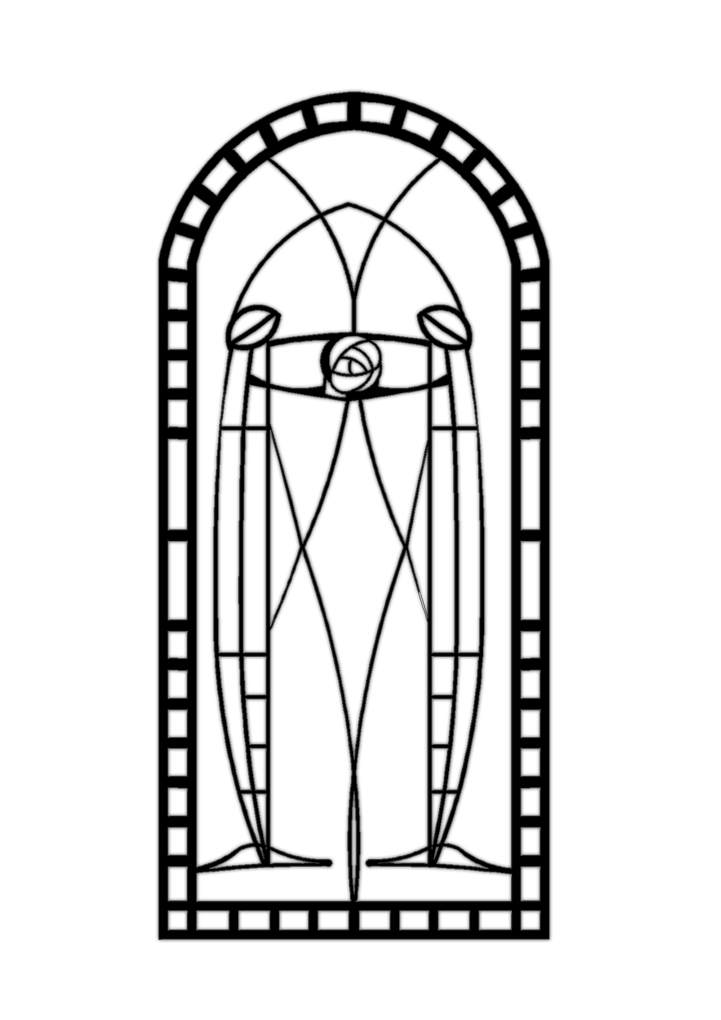 Pretty Panels - Mackintosh Inspired No. 001