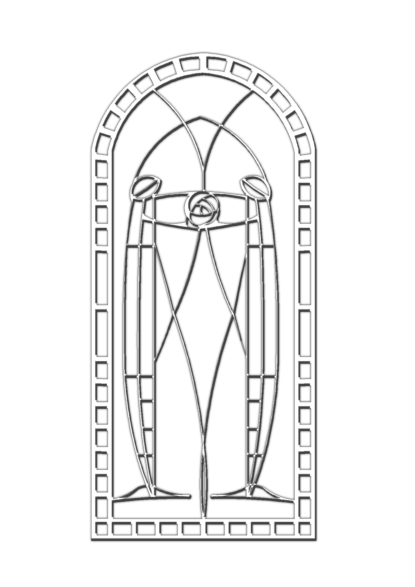 Pretty Panels - Mackintosh Inspired No. 001