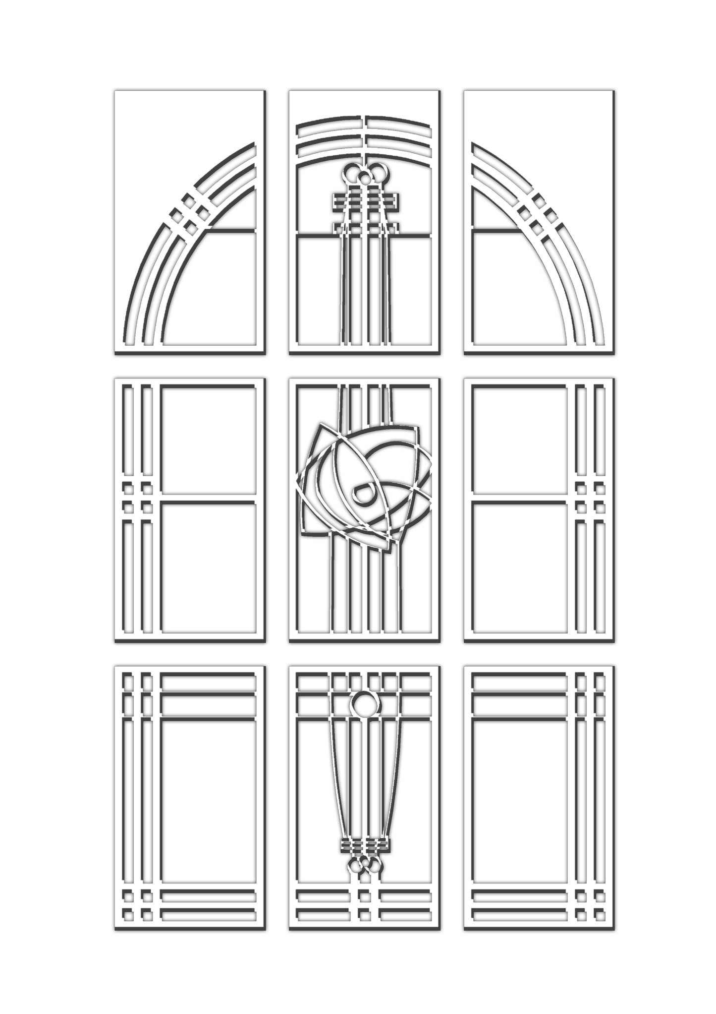 Pretty Panels - Mackintosh Inspired No. 004