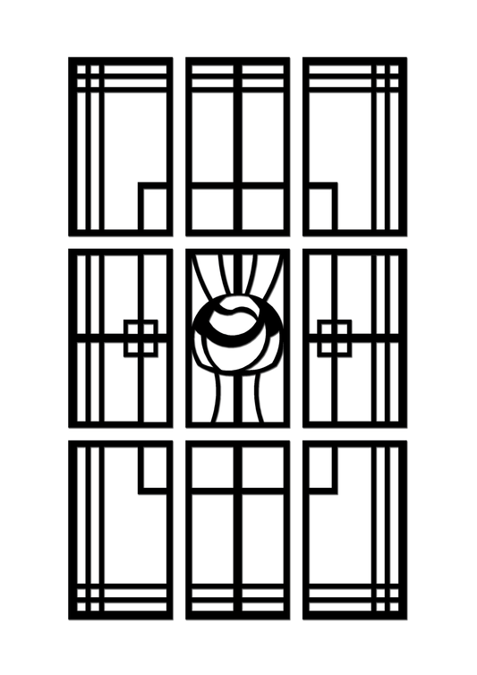 Pretty Panels - Mackintosh Inspired No. 005