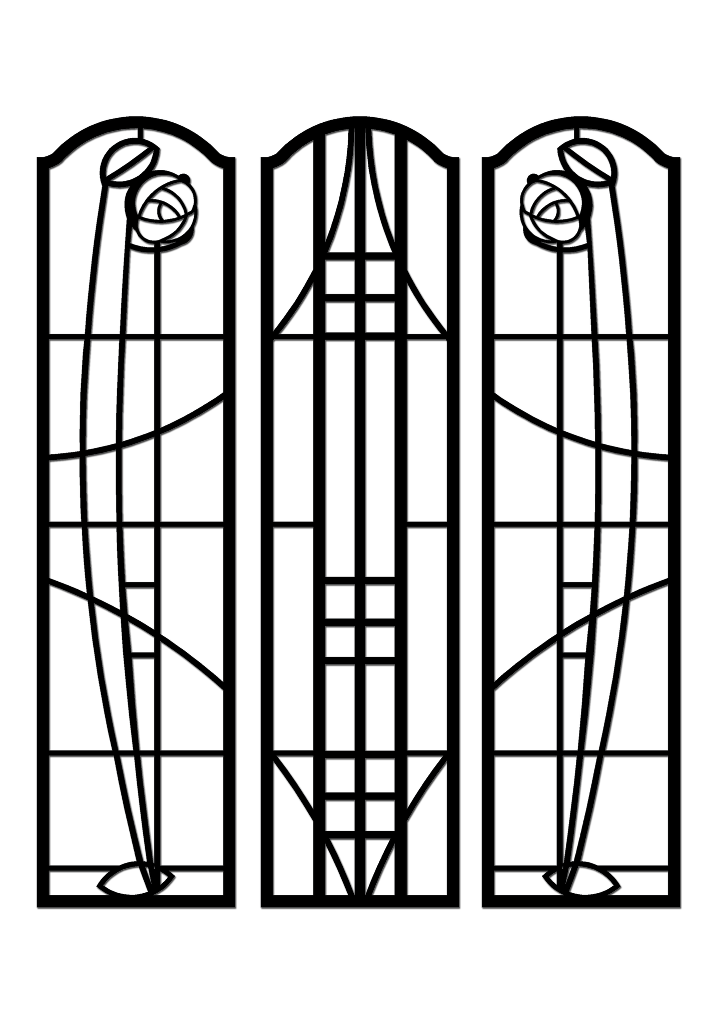 Pretty Panels - Mackintosh Inspired No. 007