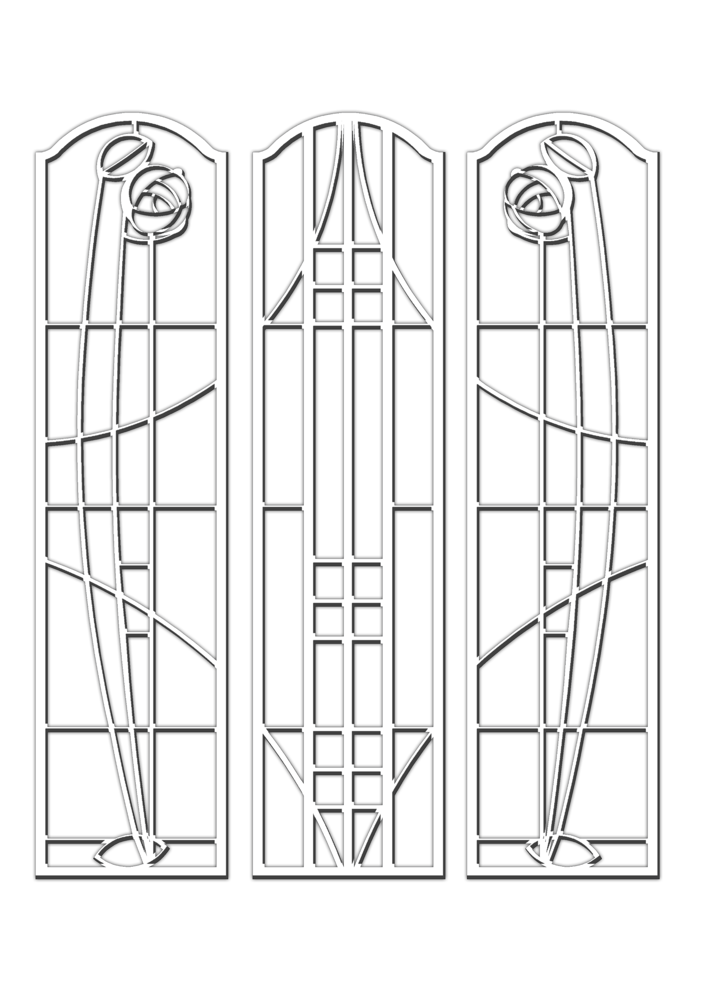Pretty Panels - Mackintosh Inspired No. 007