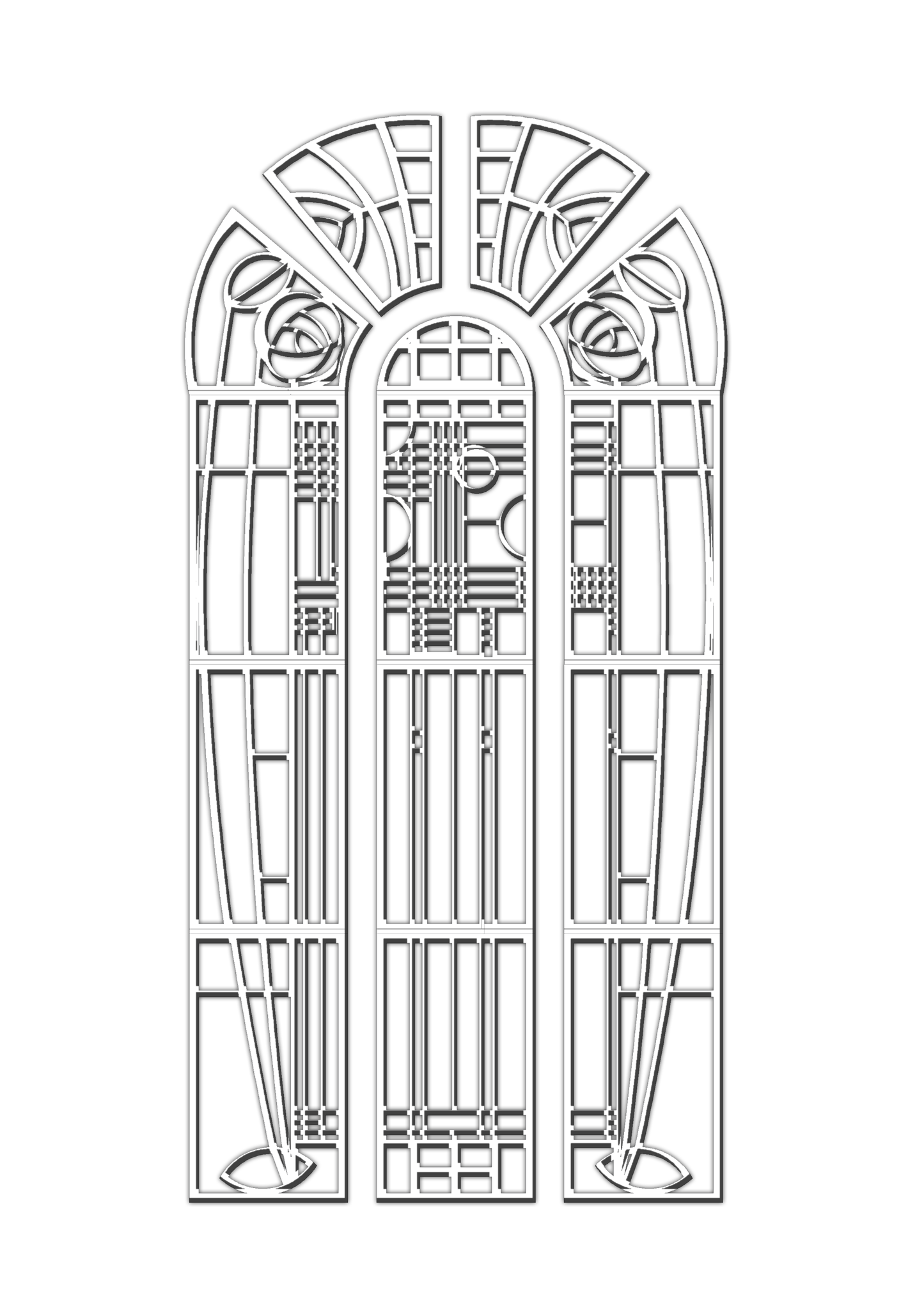 Pretty Panels - Mackintosh Inspired No. 009