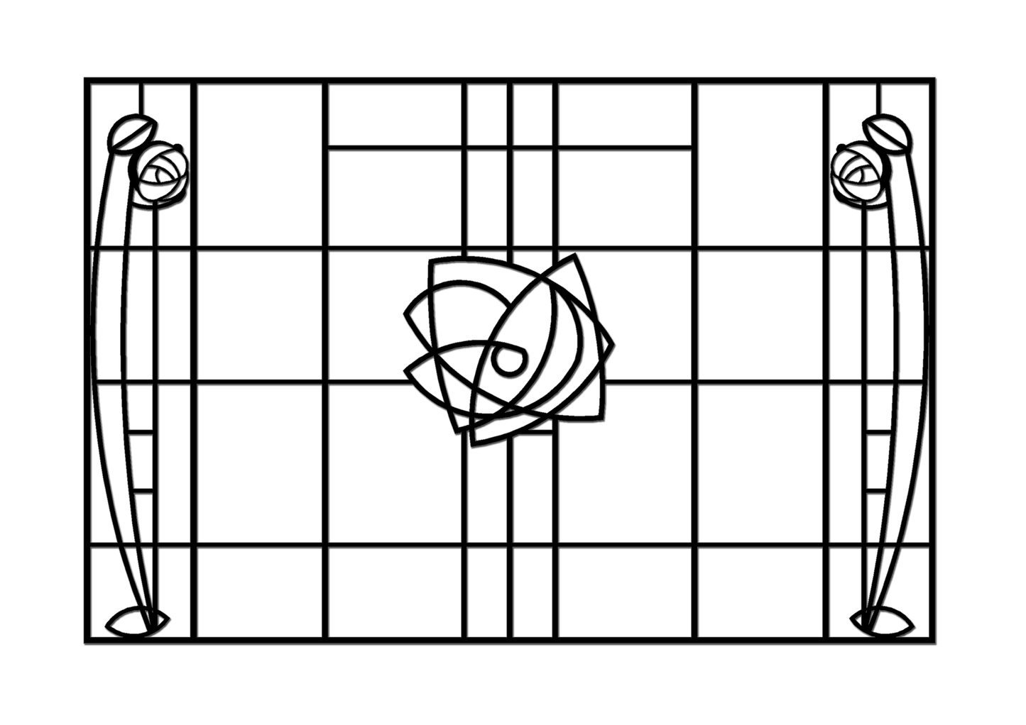 Pretty Panels - Mackintosh Inspired No. 034