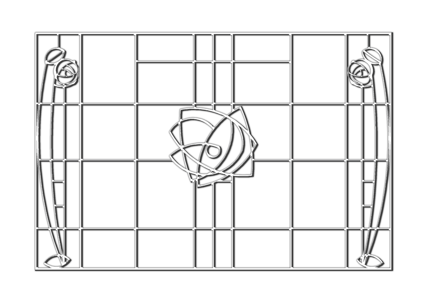 Pretty Panels - Mackintosh Inspired No. 034