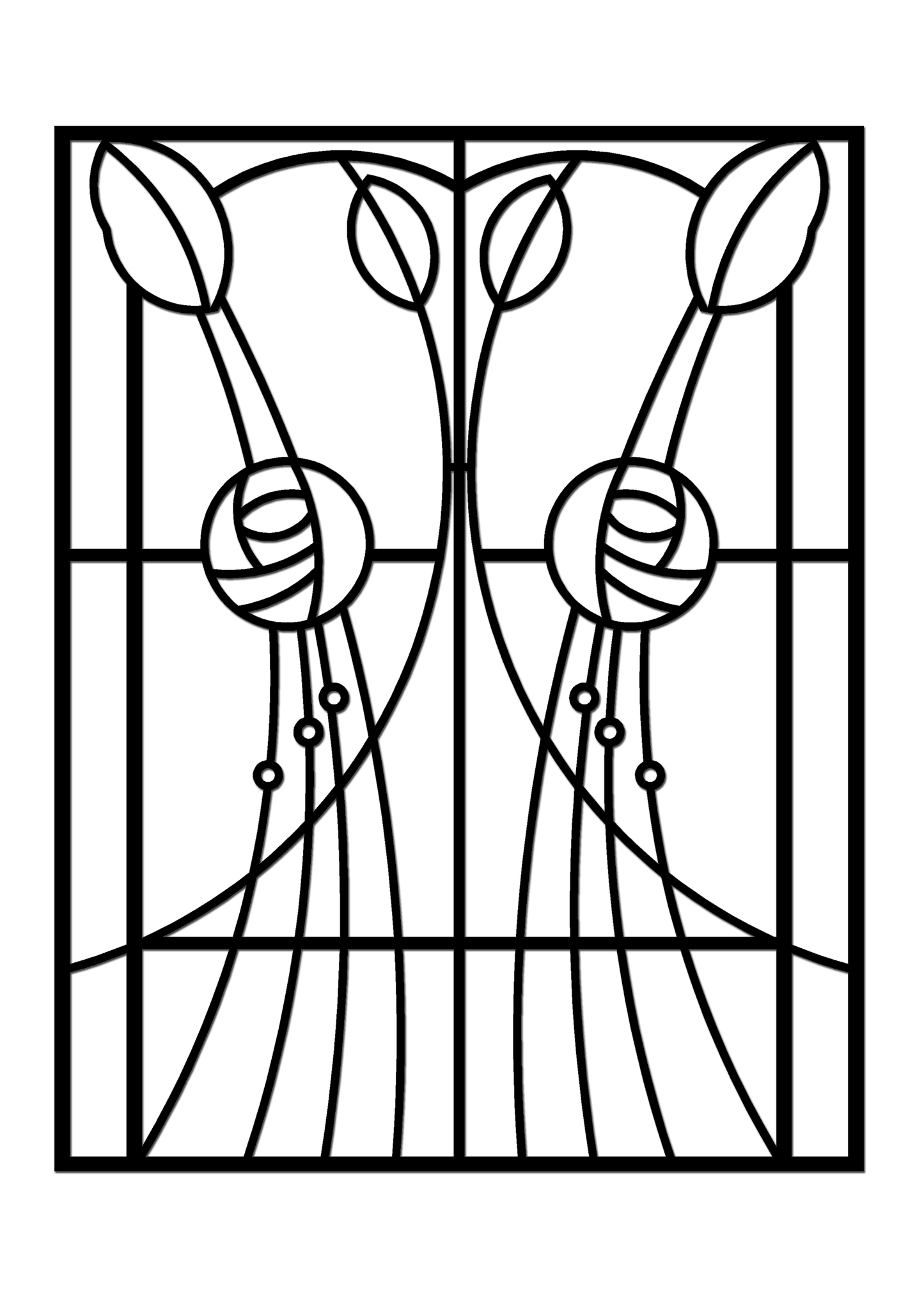 Pretty Panels - Mackintosh Inspired No. 062