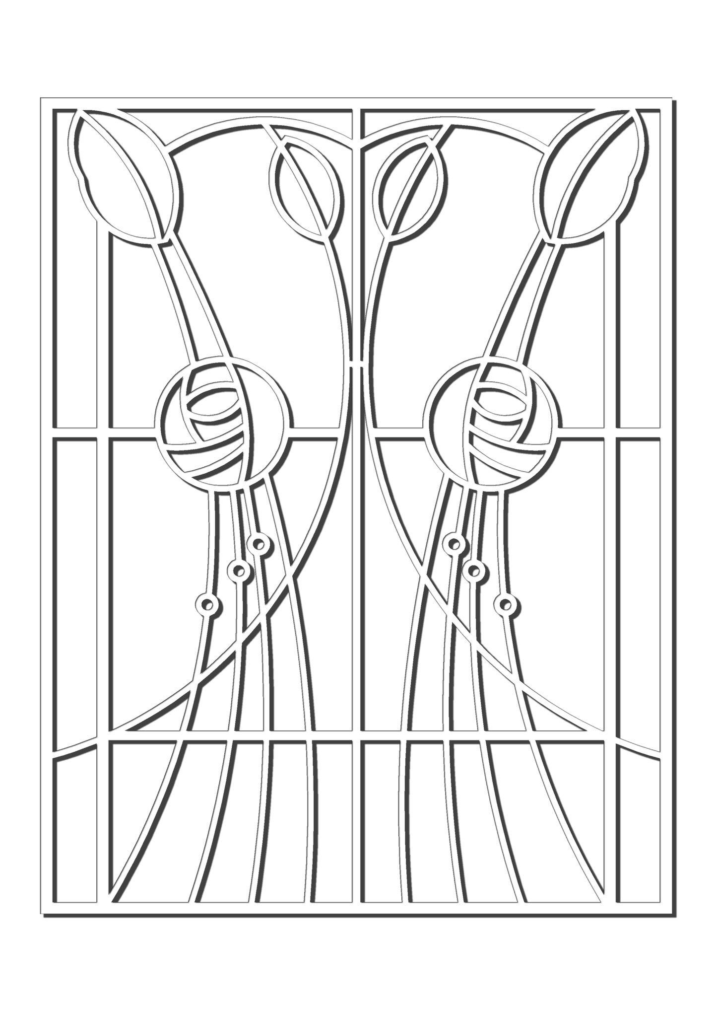 Pretty Panels - Mackintosh Inspired No. 062