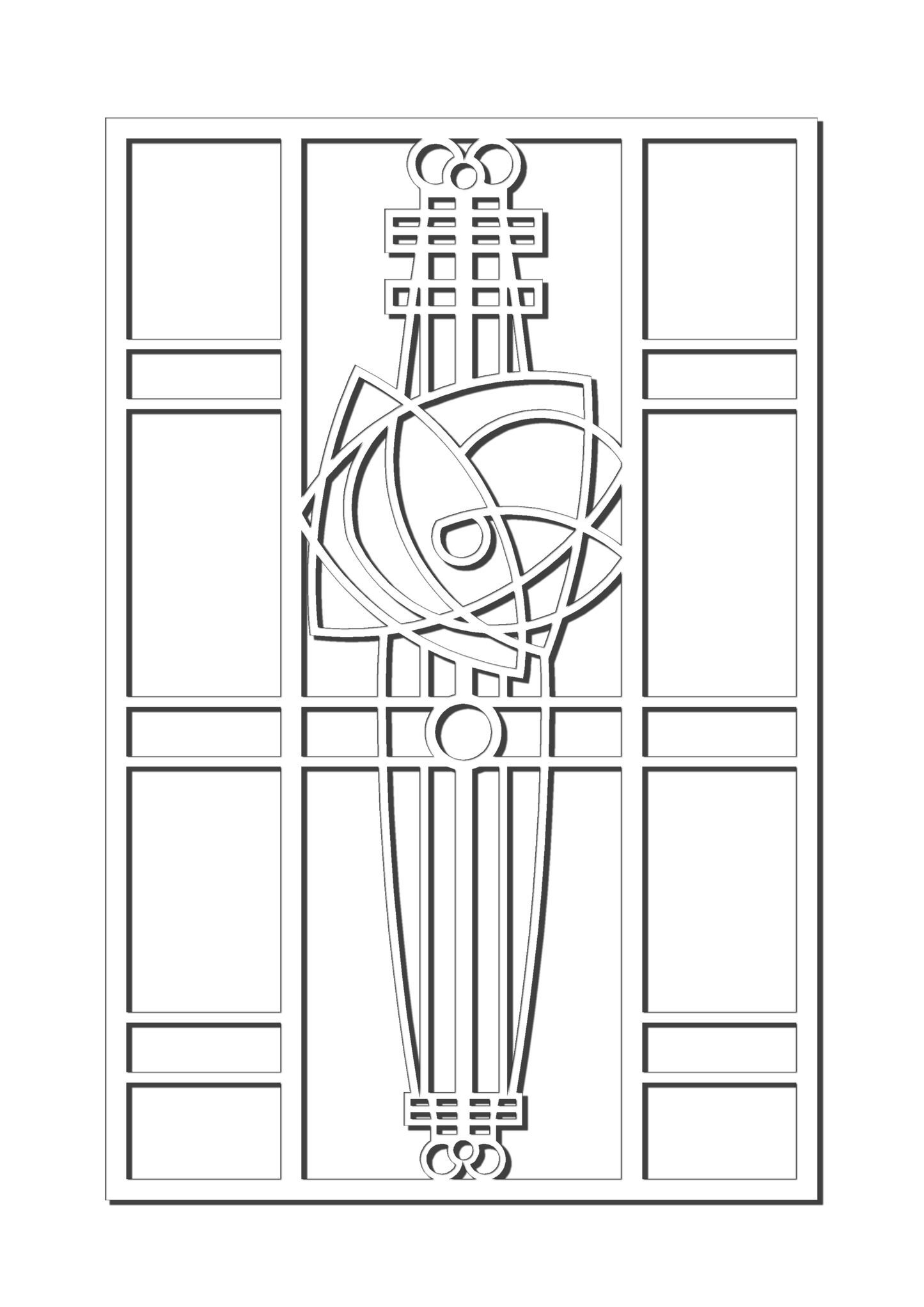 Pretty Panels - Mackintosh Inspired No. 068