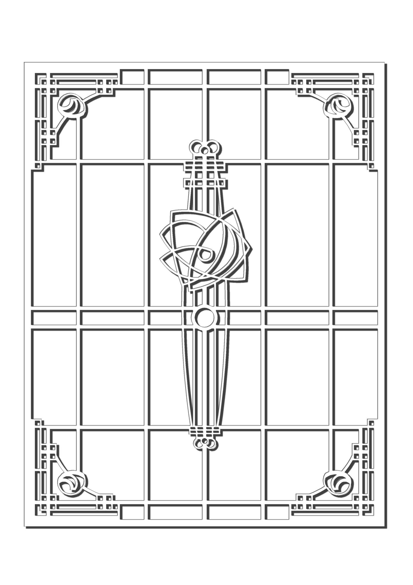 Pretty Panels - Mackintosh Inspired No. 077