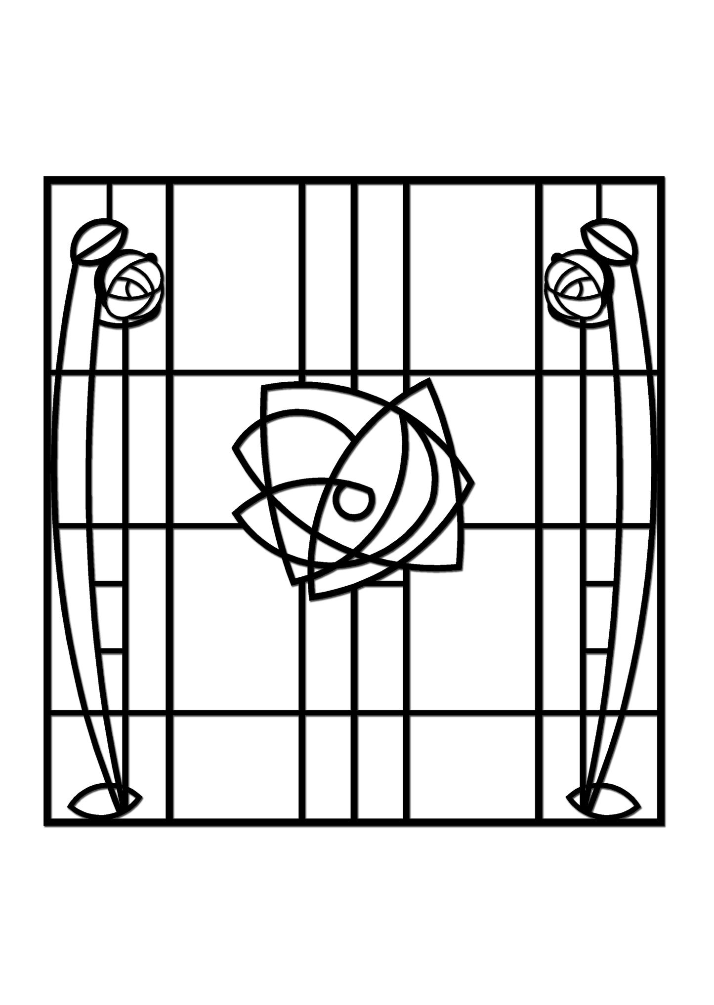 Pretty Panels - Mackintosh Inspired No. 098