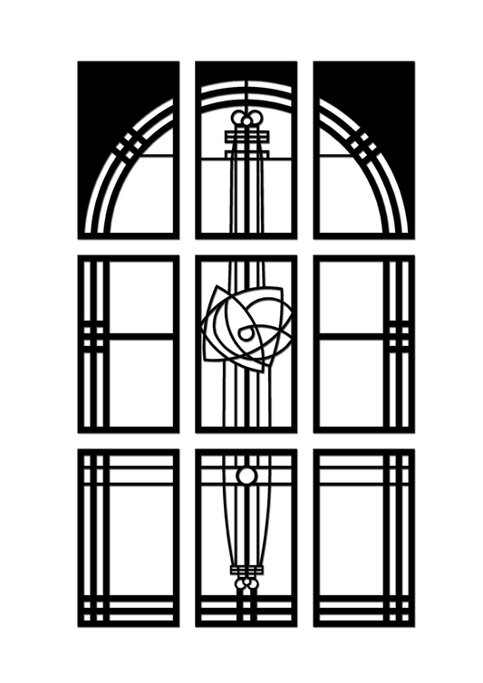 Pretty Panels - Mackintosh Inspired No. 004
