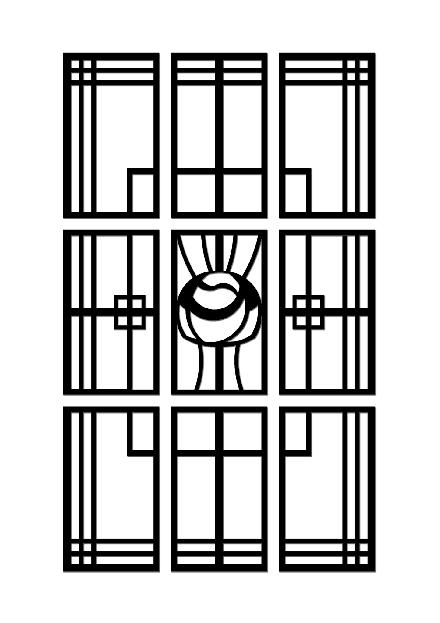 Pretty Panels - Mackintosh Inspired No. 005