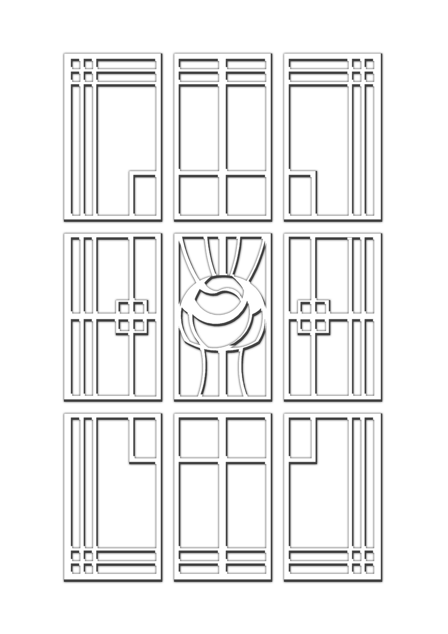 Pretty Panels - Mackintosh Inspired No. 005