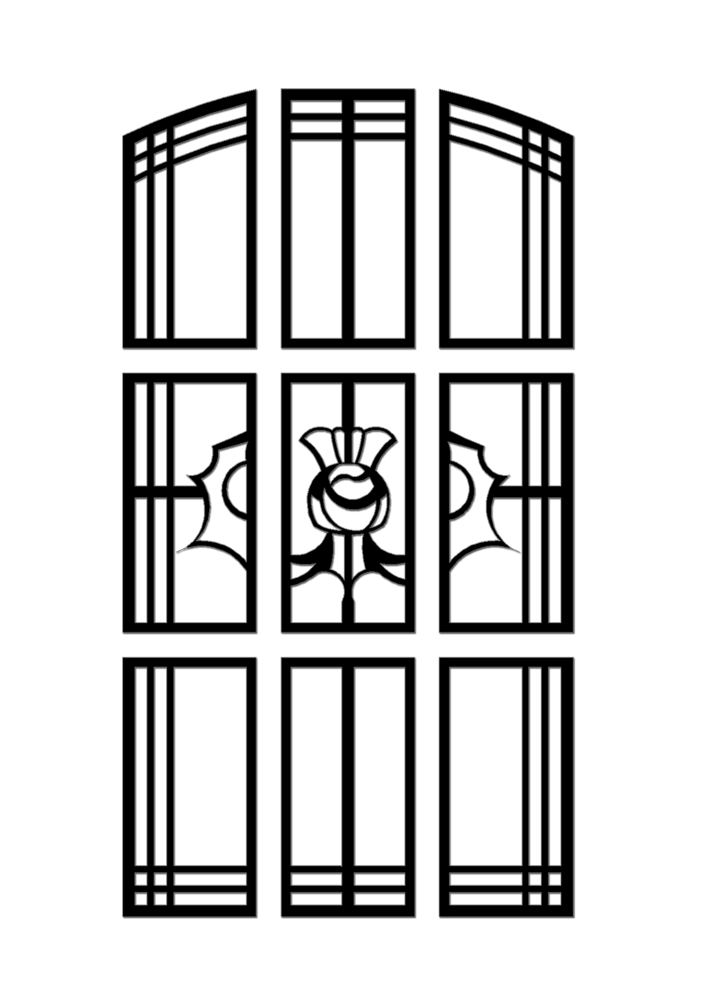 Pretty Panels - Mackintosh Inspired No. 006
