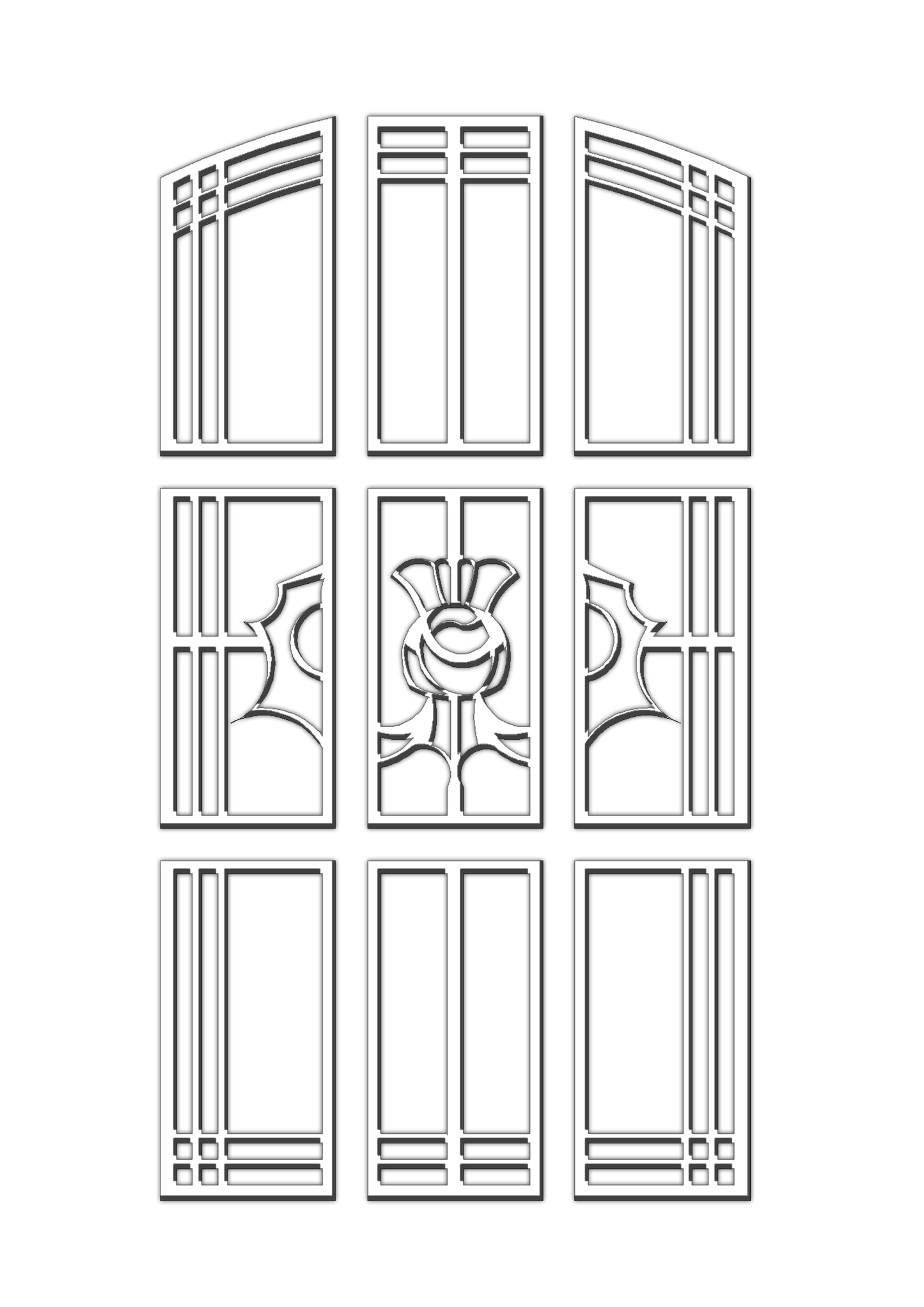 Pretty Panels - Mackintosh Inspired No. 006