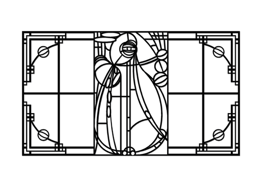 Pretty Panels - Mackintosh Inspired No. 035