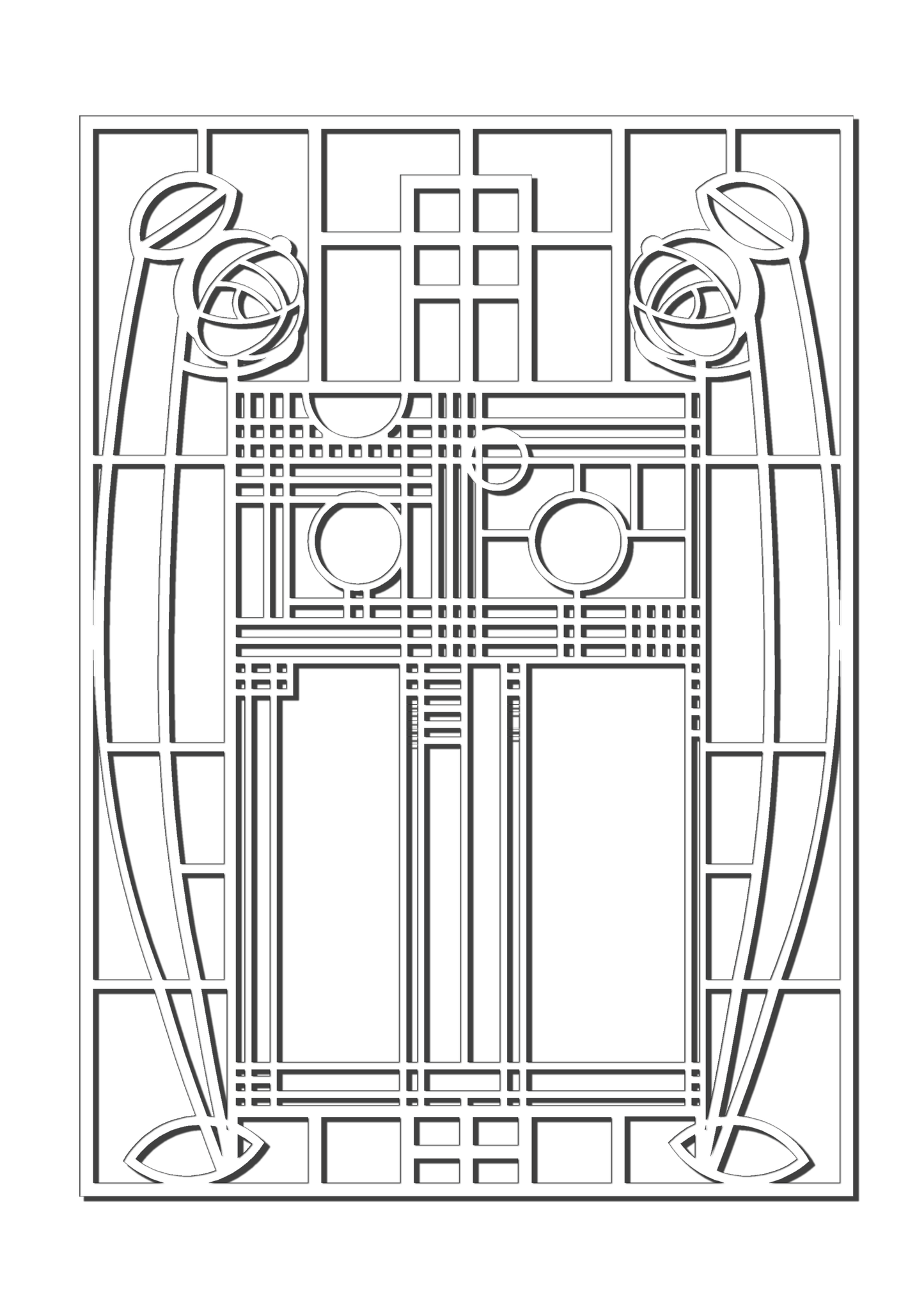 Pretty Panels - Mackintosh Inspired No. 056
