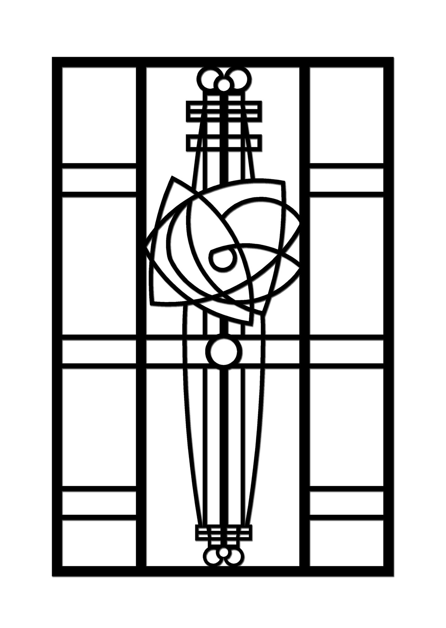 Pretty Panels - Mackintosh Inspired No. 068