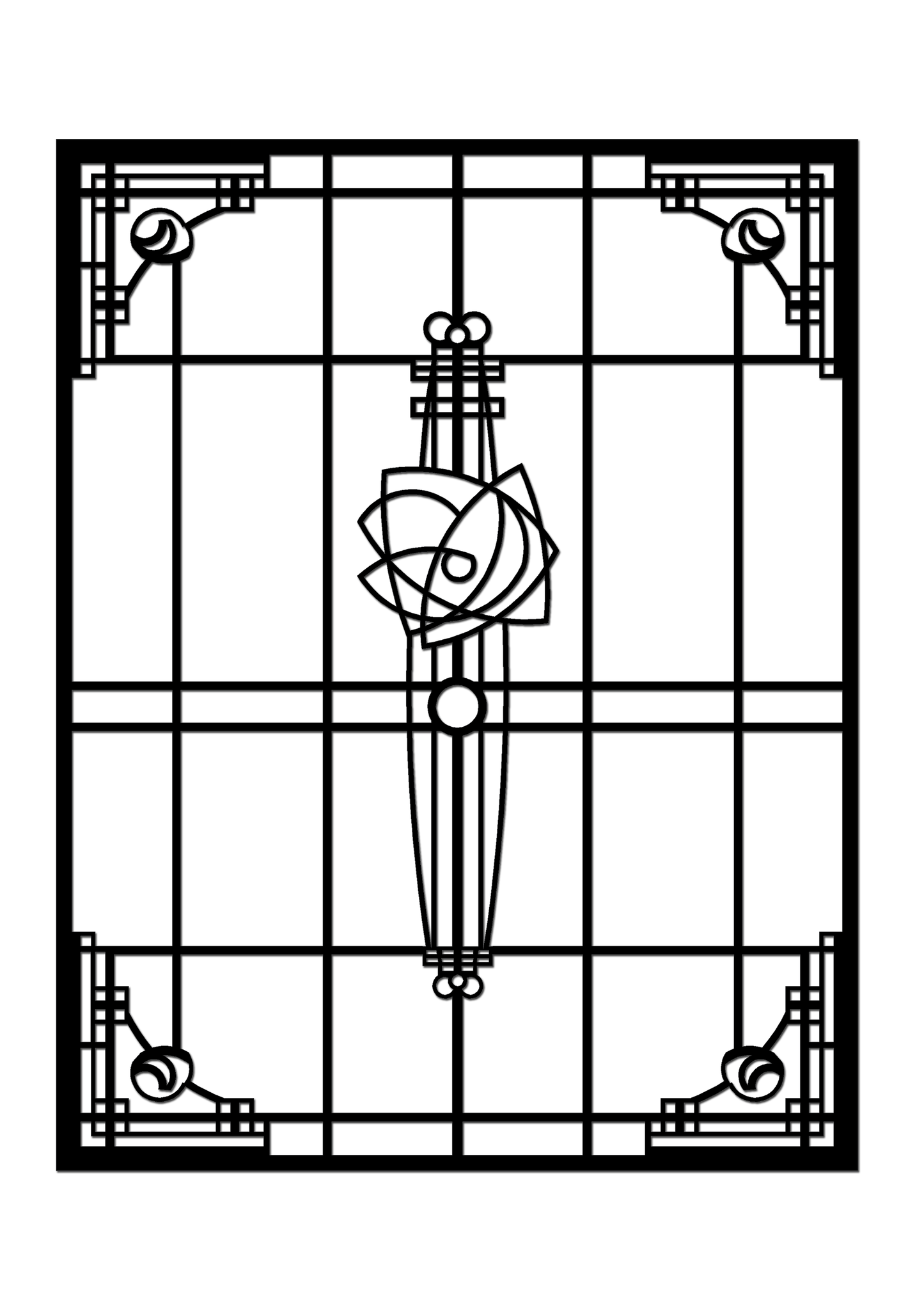 Pretty Panels - Mackintosh Inspired No. 077